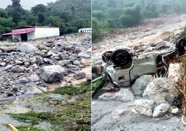 पांवटा साहिब में मूसलाधार बारिश से तबाही, घराट में दबकर व्यक्ति की मौत