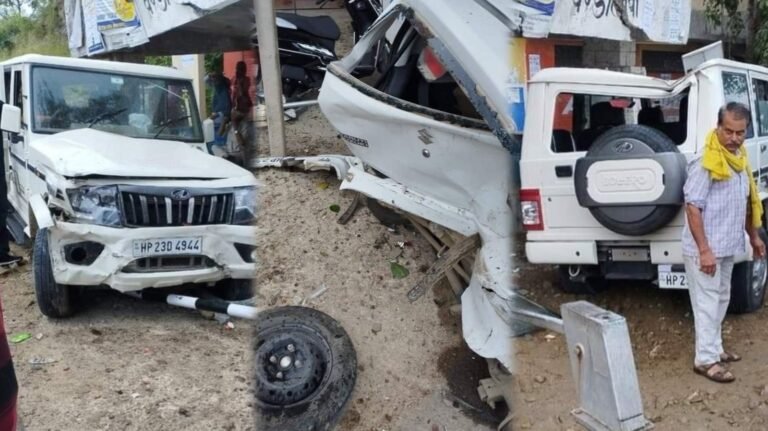 तेज रफ्तार बोलेरो ने गंडलविन चौक पर कार को टक्कर मारी; चालक अस्पताल से फरार