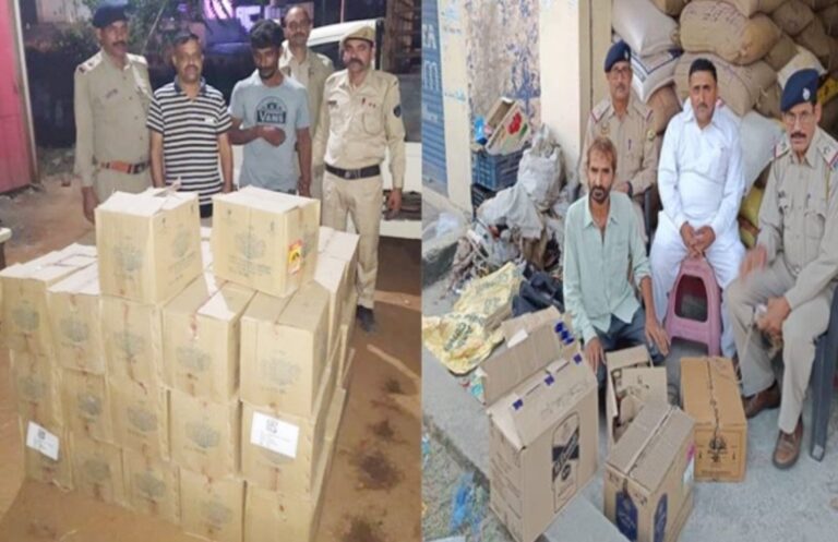 डुमखर में ट्रक से 576 बोतल देसी शराब बरामद; बैरी में छापेमारी के दौरान स्टोर से 49 बोतलें अंग्रेजी शराब पकड़ी गईं