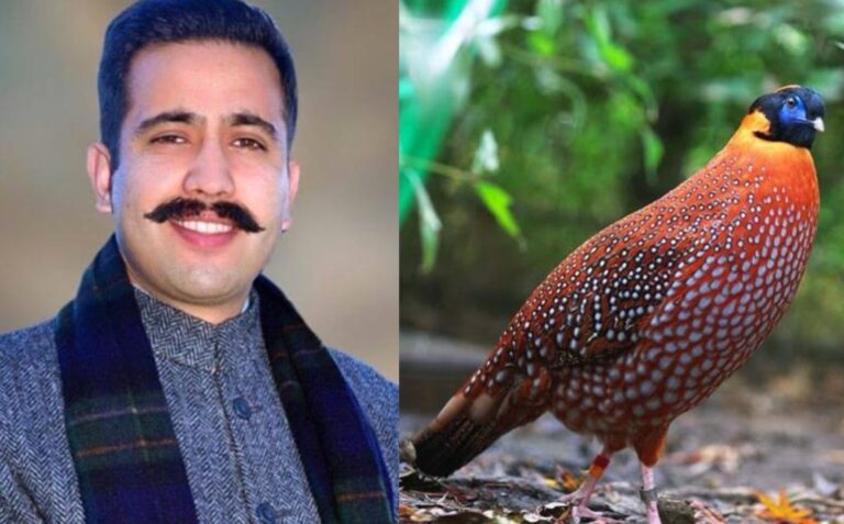 मंत्री विक्रमादित्य सिंह ने गोद लिया राज्य पक्षी जुजुराना, सालाना सहायता देने का किया वादा