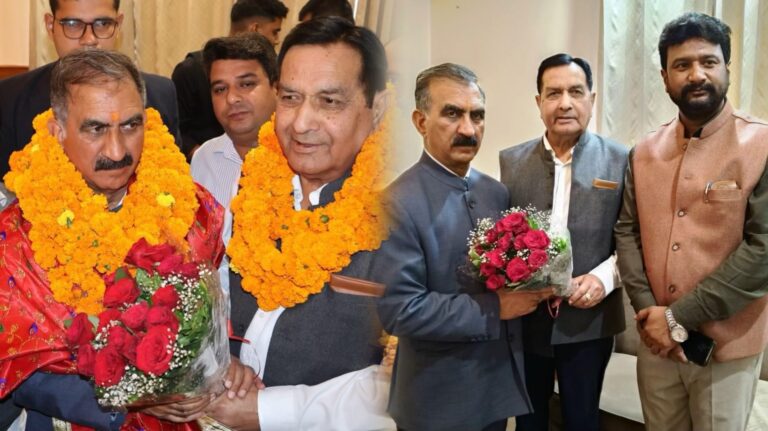 हिमाचल प्रदेश अनुसूचित जाति आयोग के नव अध्यक्ष कुलदीप कुमार धीमान ने मुख्यमंत्री से की शिष्टाचार भेंट