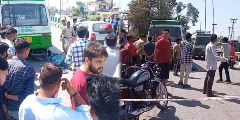 मंडी: चंडीगढ़-मनाली हाईवे पर बस से टकराई बाइक, सवार की मौत