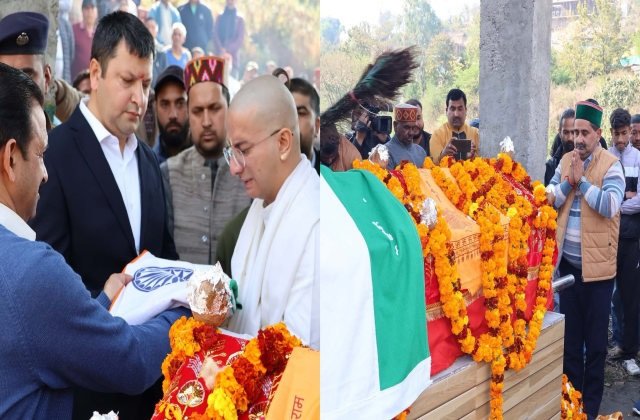 Kangra: पूर्व मंत्री किशन कपूर का राजकीय सम्मान के साथ अंतिम संस्कार, नेताओं ने दी श्रद्धांजलि