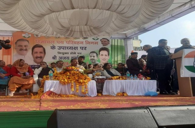 Kangra: HRTC के नवनियुक्त उपाध्यक्ष अजय वर्मा का कांगड़ा में भव्य स्वागत, नई योजनाओं की घोषणा