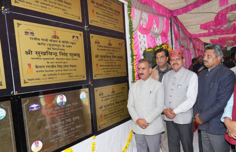 Kangra: सुजानपुर विधानसभा क्षेत्र में 43.64 करोड़ रुपये की विकास परियोजनाओं का उद्घाटन और शिलान्यास