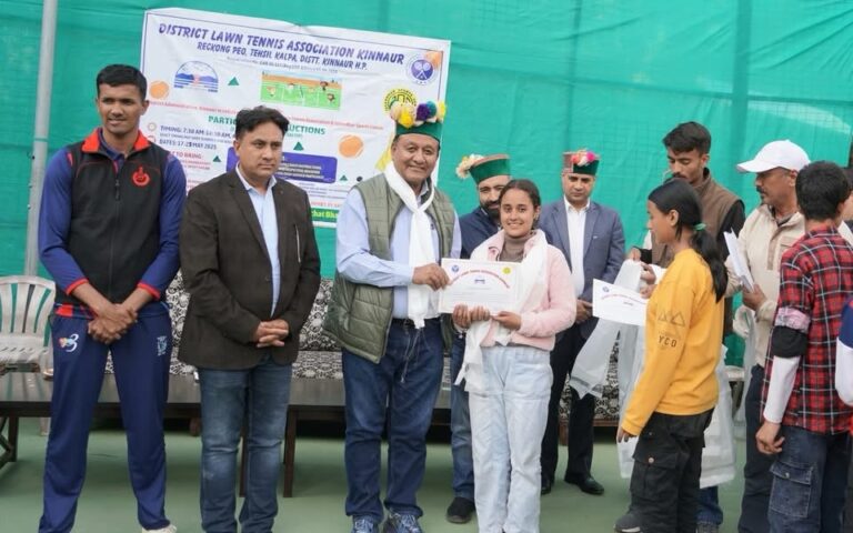 Kinnaur: किन्नौर जिला में लॉन टेनिस को मिलेगा बड़ा बढ़ावा, जगत सिंह नेगी ने कोचिंग कैंप का समापन किया