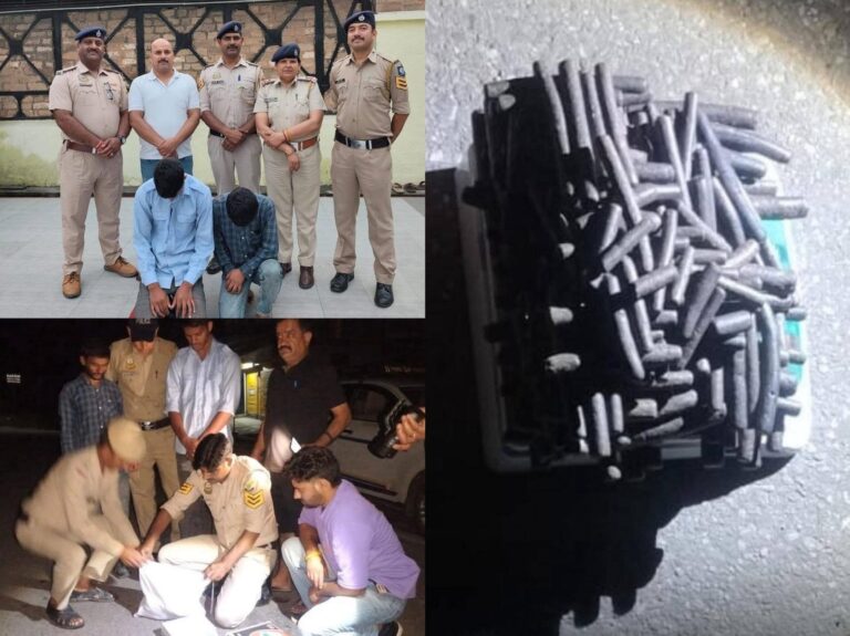 Kangra: पालमपुर पुलिस का नशा माफिया पर करारा वार, मंडी के दो तस्करों से कार में पकड़ी 2 किलो चरस