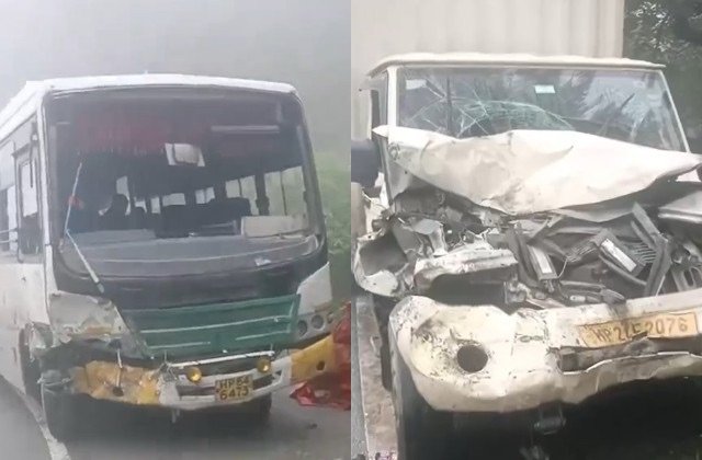 Solan: सोलन के कैथलीघाट में दर्दनाक हादसा – HRTC बस और पिकअप की टक्कर, चालक गंभीर रूप से घायल