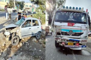 Sirmaur: पांवटा साहिब में दर्दनाक सड़क हादसा: तेज रफ्तार ट्राले और ऑल्टो की टक्कर में 2 युवकों की मौत, 1 घायल
