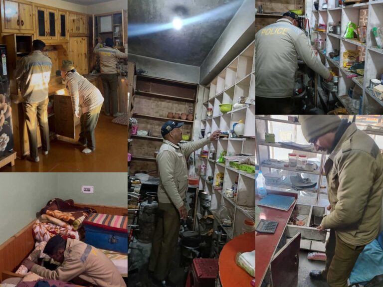 लाहौल-स्पीति पुलिस ने नशा उन्मूलन अभियान में किया छापामार अभियान, कोई बरामदगी नहीं
