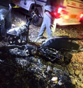 चलती स्कूटी अचानक बनी आग का गोला, बड़सर में युवक गंभीर रूप से झुलसा—मची अफरा-तफरी