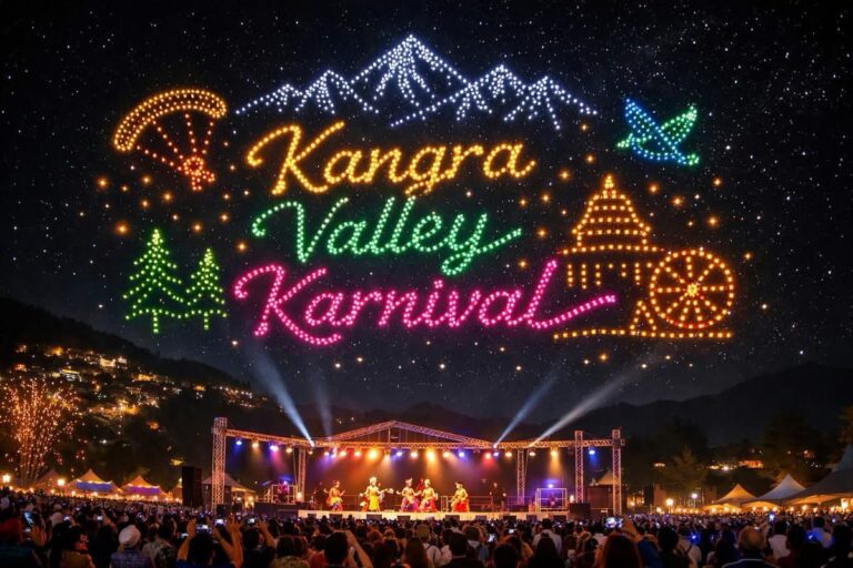 Kangra: आज रात कांगड़ा वैली कार्निवल में दिखेगा आसमान का जादू, 9:30 बजे होगा भव्य ड्रोन शो