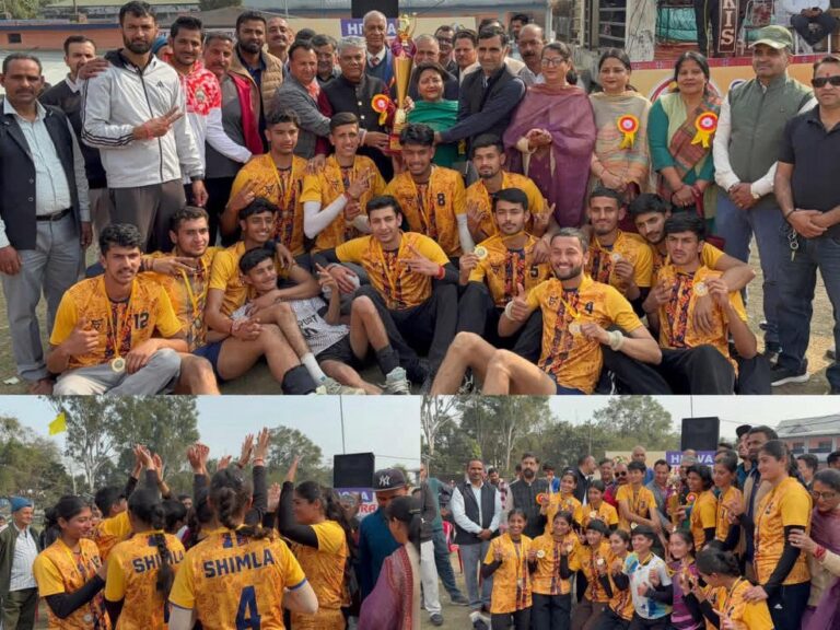 Kangra: शाहपुर में शिमला का डबल धमाका, लड़कों और लड़कियों दोनों ने जीता यूथ स्टेट वॉलीबॉल खिताब