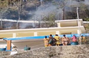 Solan: साधुपुल के जंगल में लगी आग स्कूल तक पहुंची, धुएं से दो छात्र बेहोश, समय रहते खाली करवाया गया परिसर