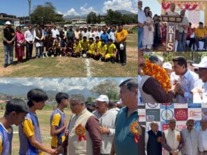 Kangra: शाहपुर में राज्य स्तरीय फुटबॉल का धमाकेदार आगाज: सांसद डॉ. राजीव भारद्वाज ने खिलाड़ियों को दिया जीत का मंत्र, नशे के खिलाफ निकली विशाल रैली