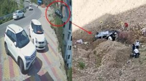 Shocking Video: चिंतपूर्णी में कार में धमाका, आग लगते ही खाई में गिरी; 2 लोगों की दर्दनाक मौत