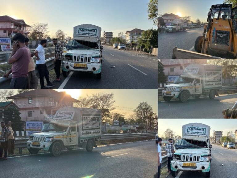 Major Road Accident in Rait, Kangra: कांगड़ा के रैत में जेसीबी और बोलेरो पिकअप की जोरदार टक्कर, दोनों वाहन क्षतिग्रस्त