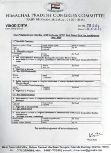 Himachal: हिमाचल कांग्रेस का चुनावी ‘महा-मिशन’ शुरू! रजनी पाटिल का 4 दिन का ताबड़तोड़ दौरा, सोलन से होगा बड़ा ऐलान