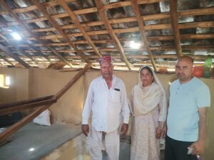 भूकंप का कहर: शाहपुर में जिगरी राम का मकान बुरी तरह क्षतिग्रस्त, परिवार पर मंडराया खतरा