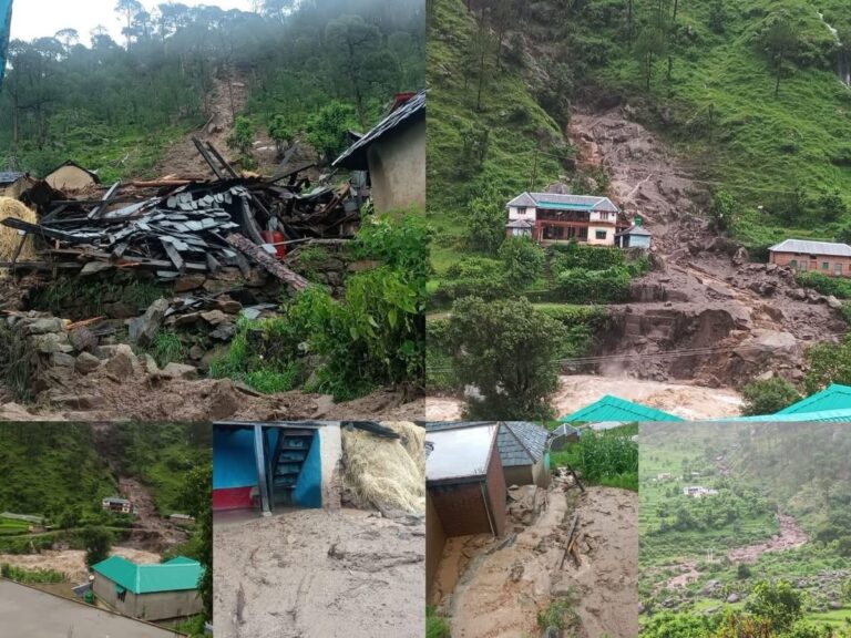 Kangra: शाहपुर में भारी बारिश का कहर, स्पैड़ा और गढ़गून गांवों में 6 मकान बहे, राहत-बचाव के लिए SDRF टीम मौके के लिए रवाना