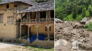 Kangra: 10 मिनट में मिट गई 150 साल पुरानी विरासत, शाहपुर की बोह घाटी में बादल फटने से ढहा ऐतिहासिक हेरिटेज होम