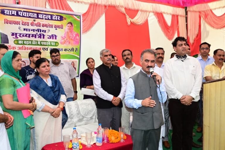 देहरा को बड़ी सौगात: 46 करोड़ की लागत से बनेगी हिमाचल की पहली ओजोन आधारित पेयजल परियोजना, बड्डल थोर में खुलेगा पशु चिकित्सालय