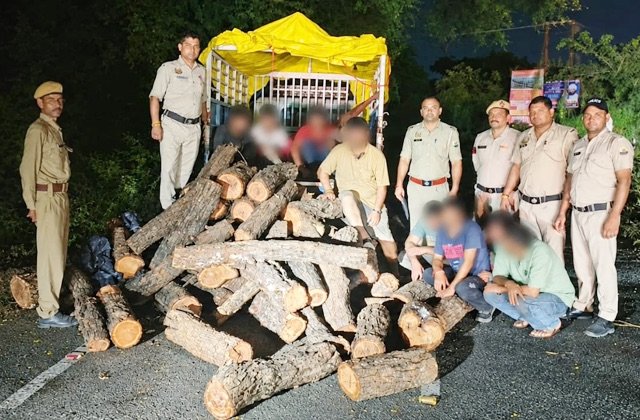 Kangra: इंदौरा में खैर की लकड़ी की बड़ी खेप पकड़ी, 2 वाहनों से 84 मौछे बरामद; 9 लोगों पर केस दर्ज