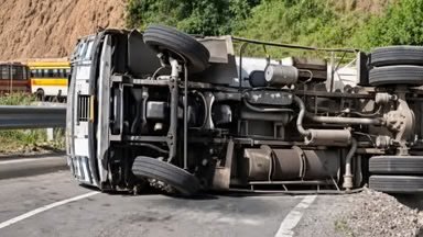सिरमौर में बड़ा हादसा, 14 हजार लीटर पेट्रोल से भरा टैंकर पलटा; NH-707 पर बसों और भारी वाहनों की आवाजाही बंद